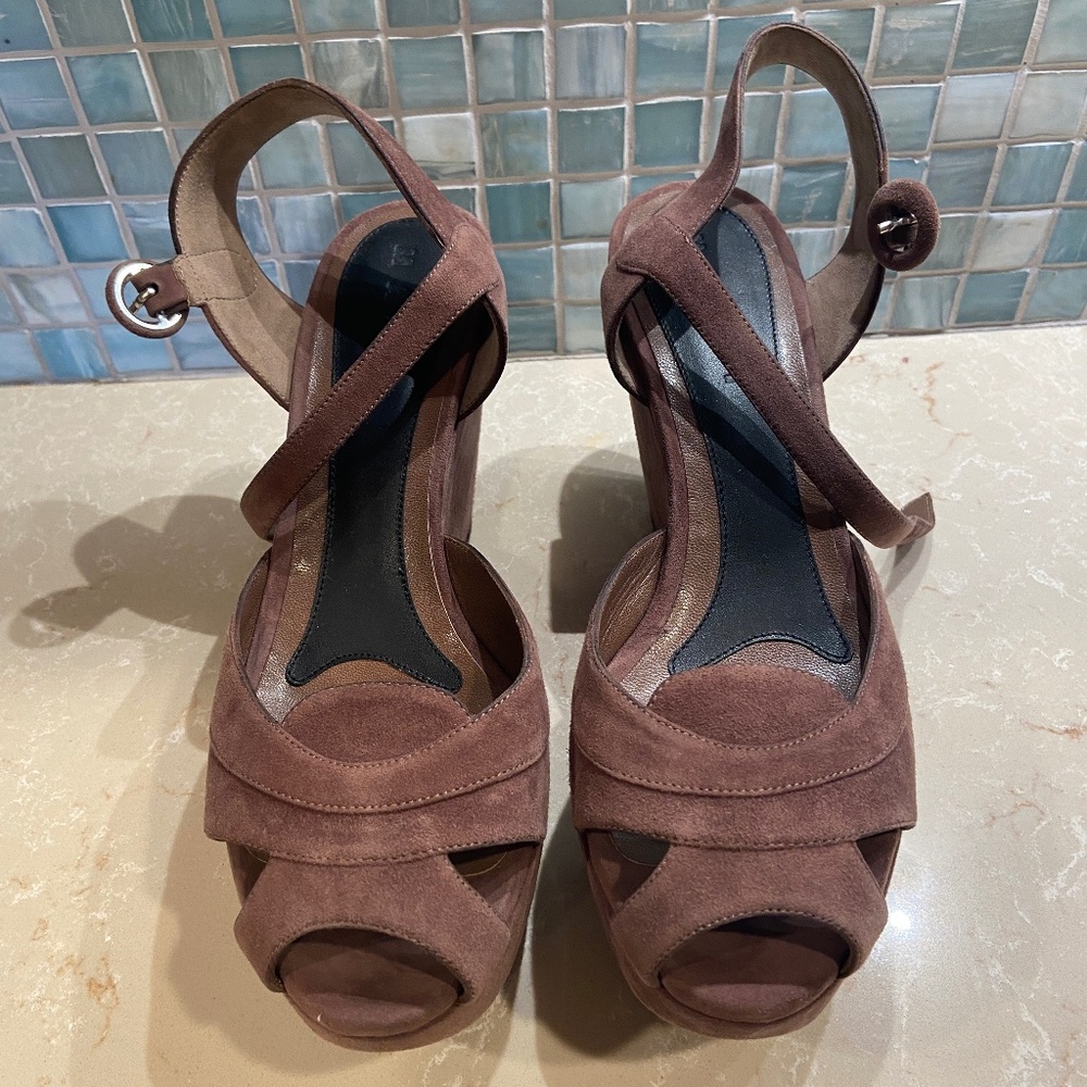 MARNI Suede Platform Sandals